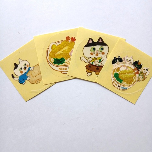 《ステッカー》カワダクニコ　こねこねねこのねこうどんシールセット