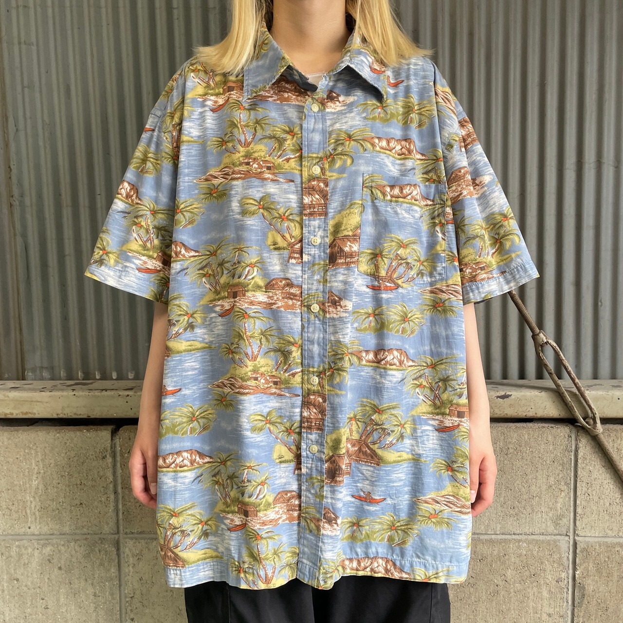 00年代 OLD GAP オールドギャップ アロハシャツ メンズXL 古着 00s 