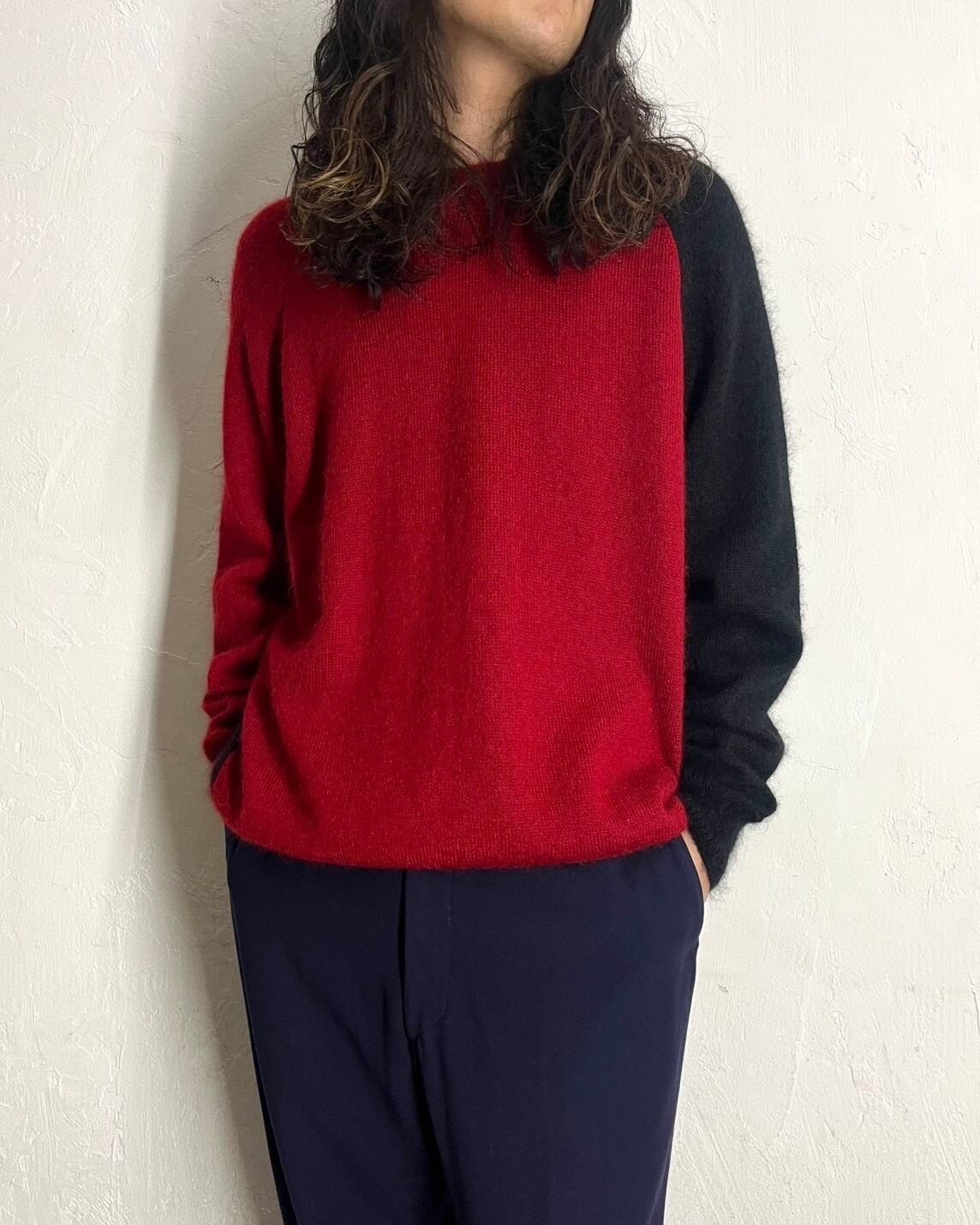 21AW Y's(Yohji Yamamoto)Bicolor Mohair Knit