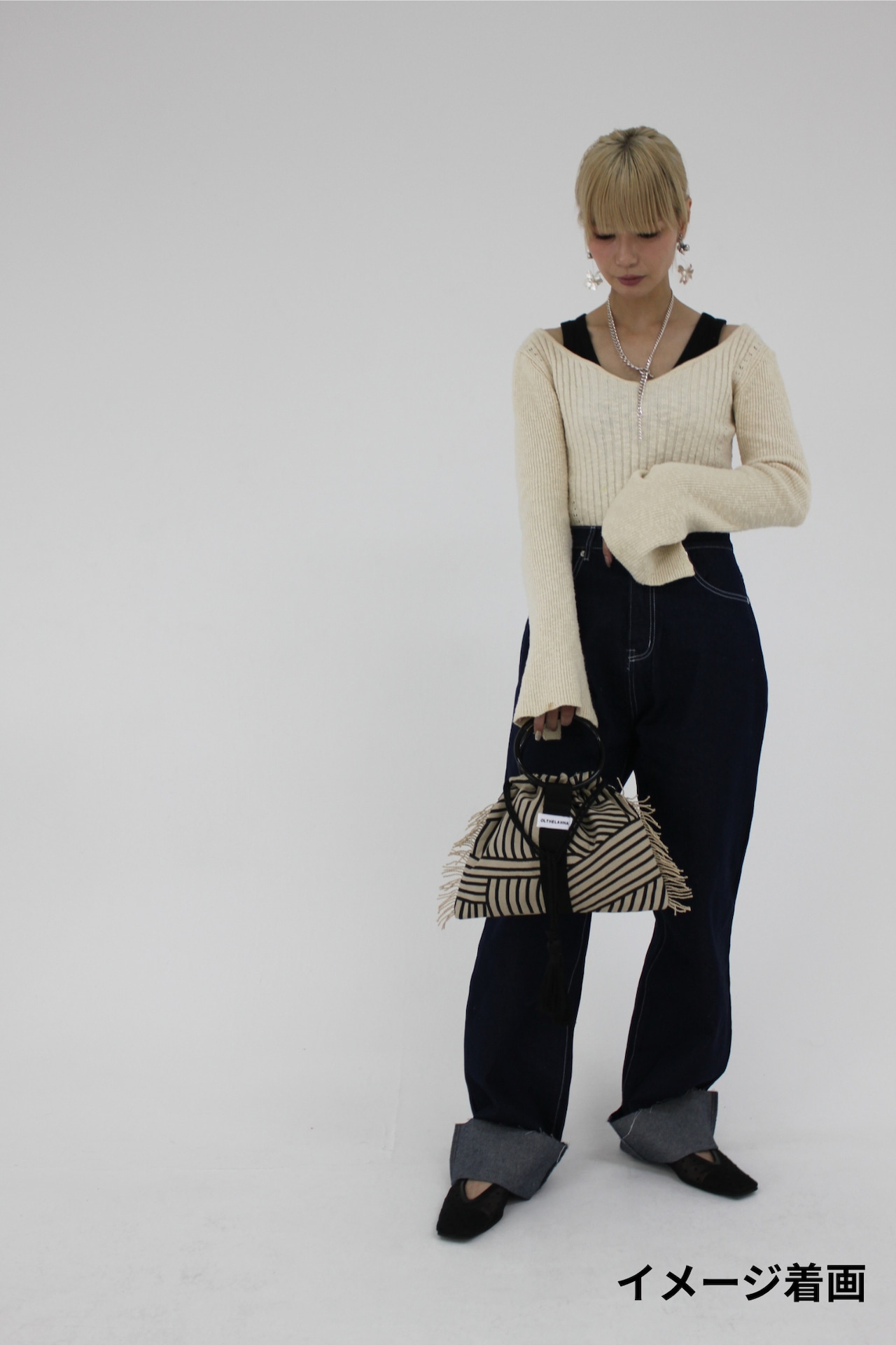 Botanical Navy Ring Bag - BlackLine×Copper