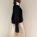 刺繍入りニットプルオーバー［40011］