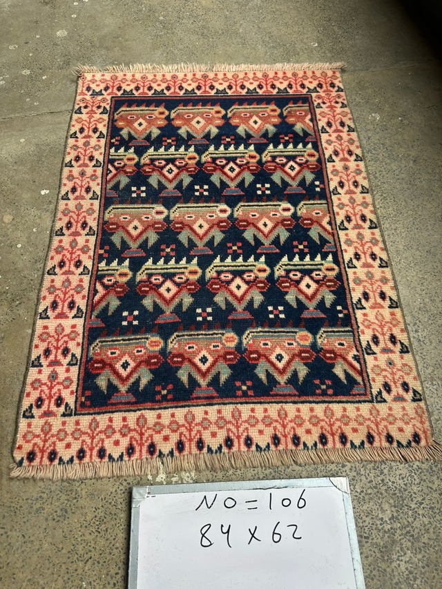 絨毯クエスト77【No.S106】Tribal rug トライバルラグ　※現在、こちらの商品はパキスタンに置いてあります。ご希望の方は先ずは在庫のご確認をお願いします。