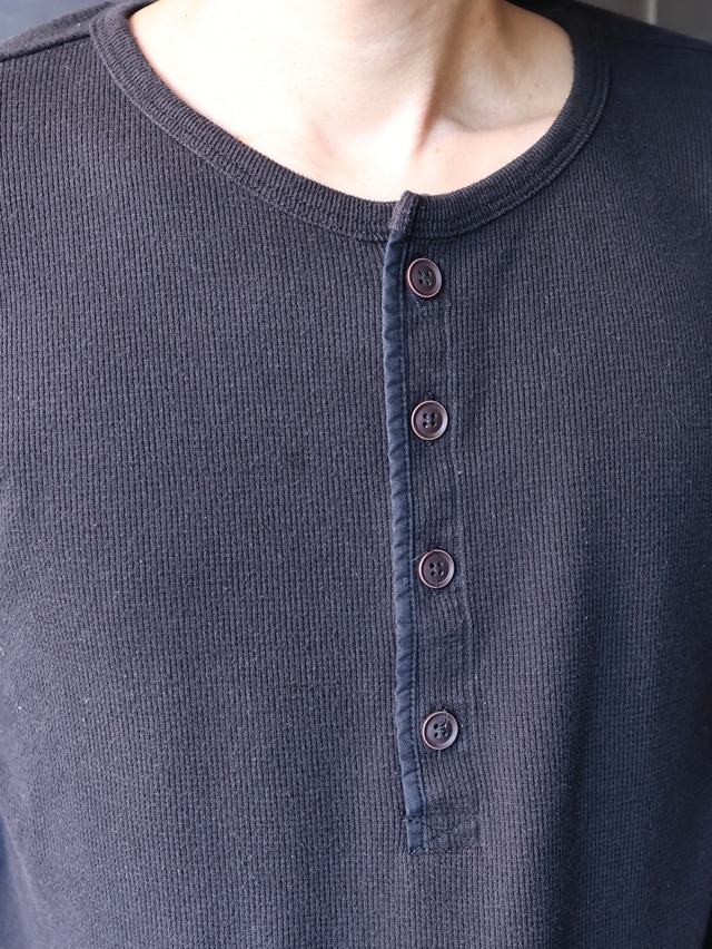 relaxed thermal polo shirt