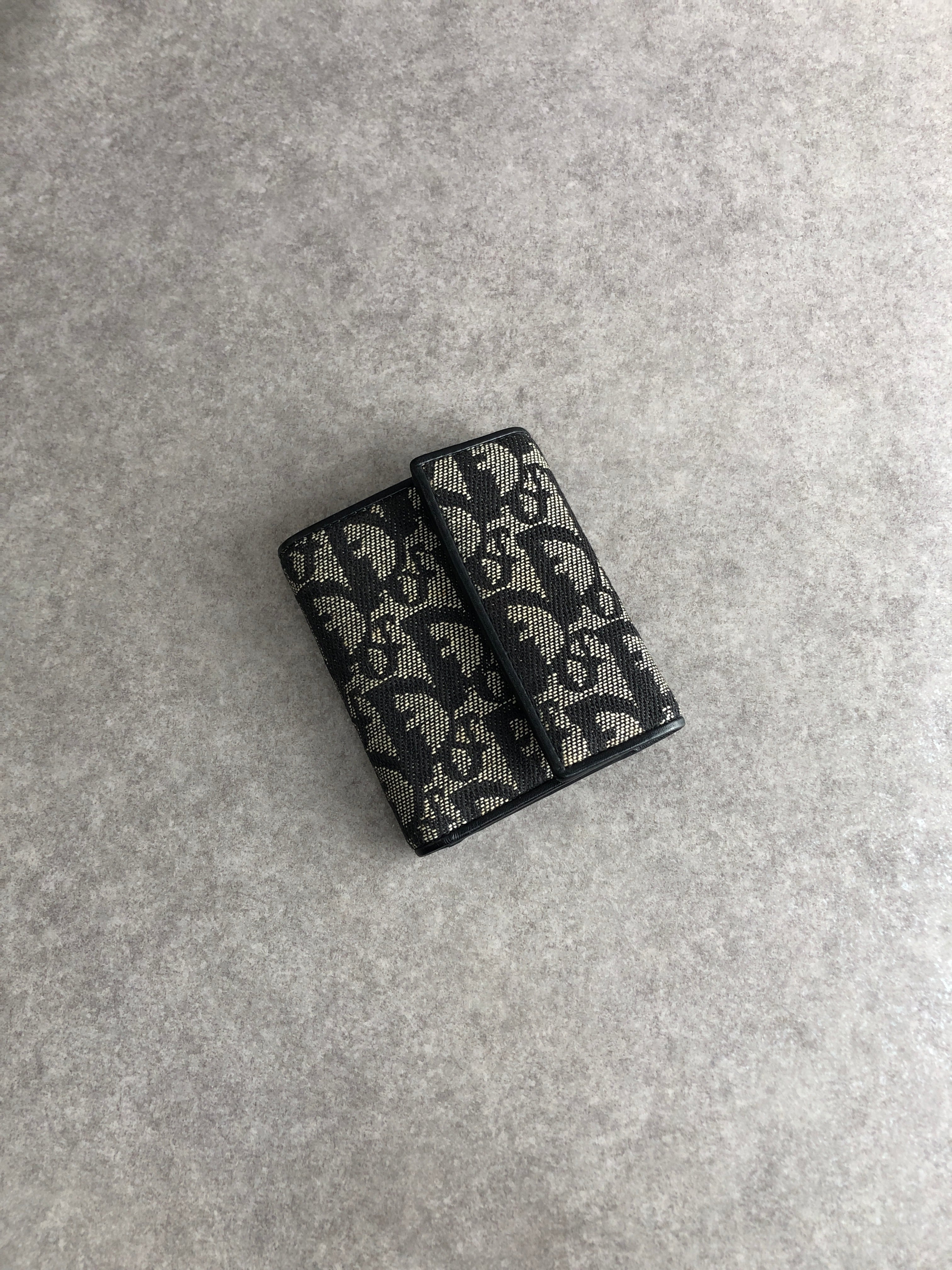 Christian Dior クリスチャン ディオール トロッター 財布 ブラック キャンバス 3つ折り MC0073 vintage ヴィンテージ オールド gyargz