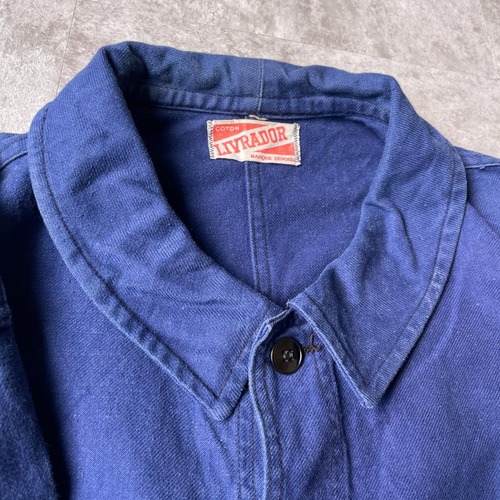 50-60s LIVRADOR 刺繍タグ コットンツイル フレンチワークジャケット 詳細写真7