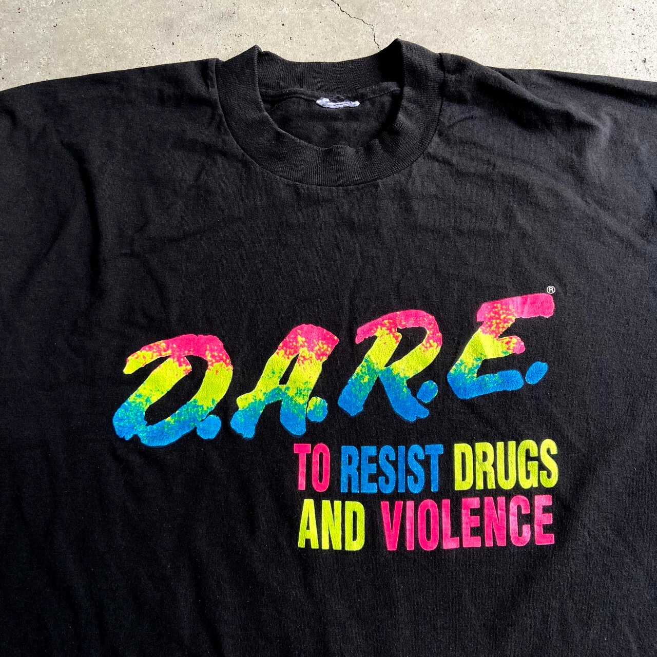 80〜90年代 D.A.R.E. ロゴプリントTシャツ メンズL相当 古着 80s 90s 