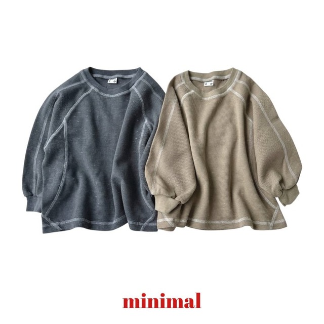 【取寄】minimal｜waffle stitch tee｜ワッフルステッチT｜S-JM｜kids&jr｜26 spring