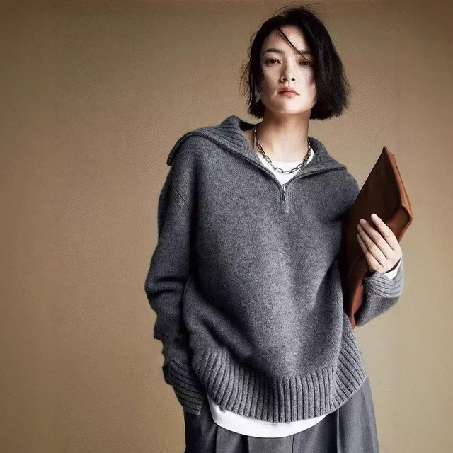 【ニット】 ニット レディース おしゃれ 秋冬 きれいめ かわいい 韓国 トップス 20代 30代 40代 50代 春 秋 冬 レディース ニット グレー ホワイト 白 M L XL