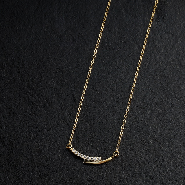 【Lamia】S925 zirconia double line necklace  #nn02