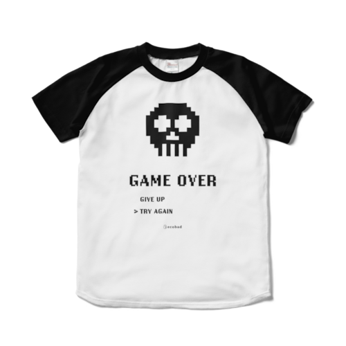 ecobad ラグランTシャツ（game over）