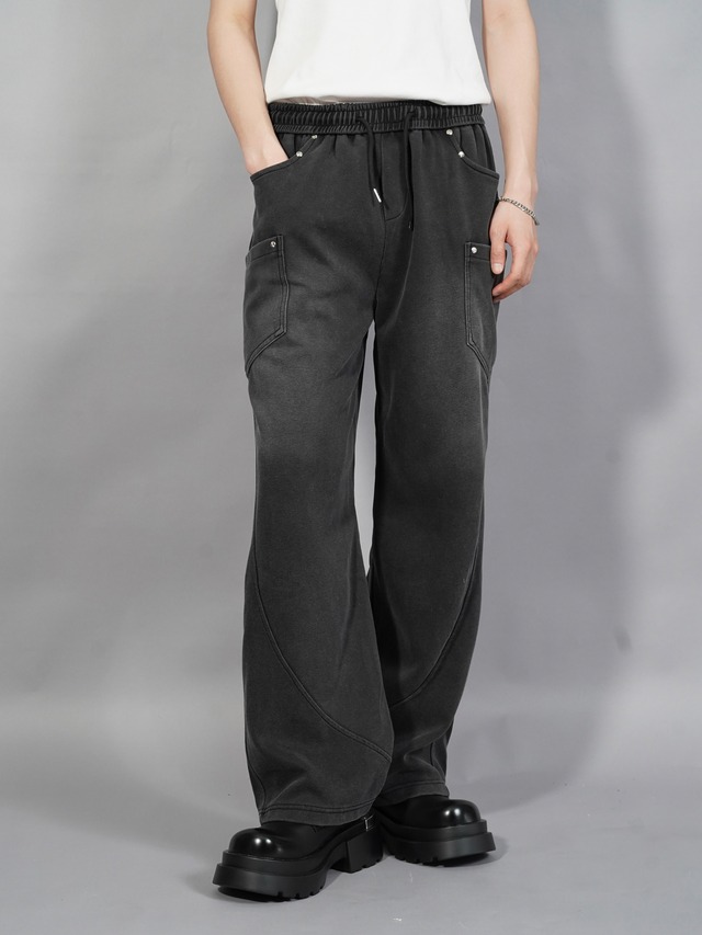 【ALUDE SELECT】cross studs sweat pants
