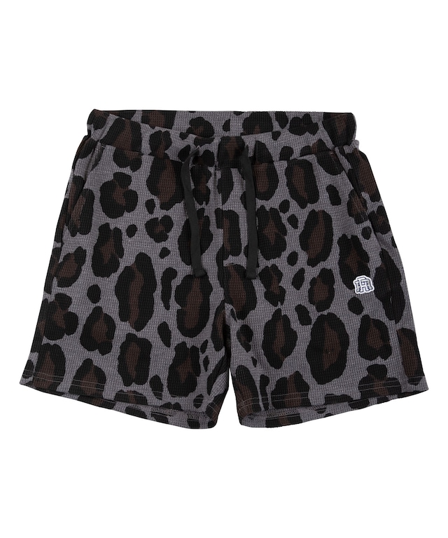 【#Re:room】LEOPARD PRINT WAFFLE SHORTS［REP215］