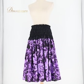 フラダンス 衣装 パウスカート ブラック系 パープル系 ツーカラー シングル シンプル きれい 上品 大人っぽい 華やか 鮮やか かわいい 黒 紫 ダンス衣装 ハワイアンダンス レディース ハワイアン アロハ ハワイアンプリント フラ ダンス レッスン 練習