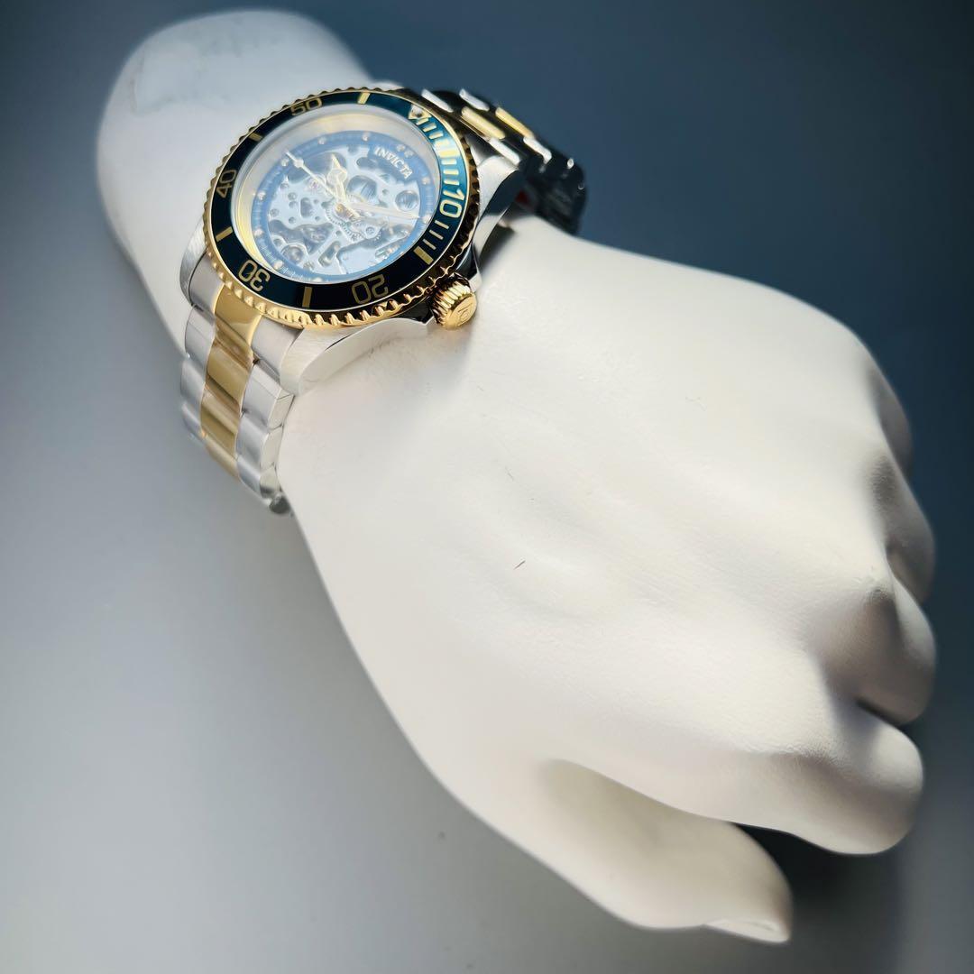 INVICTA インビクタ メンズ 腕時計 自動巻き ブルー 青 ゴールド 