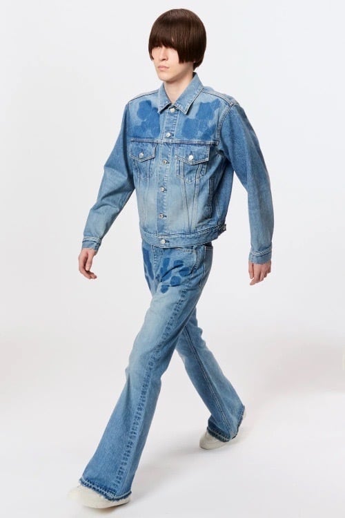 25SS】MASU ”MASU BOYS” EMBLEM BELL-BOTTOM JEANS (INDIGO