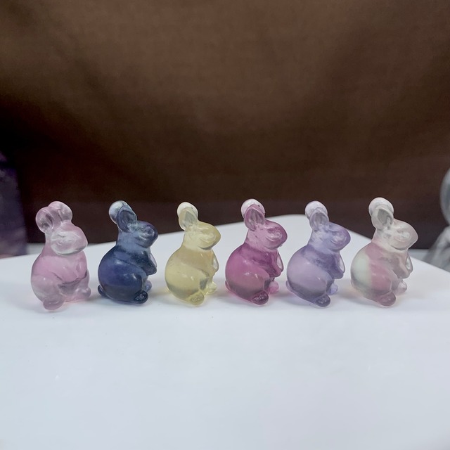 B01.フローライトうさぎさん大家族セット