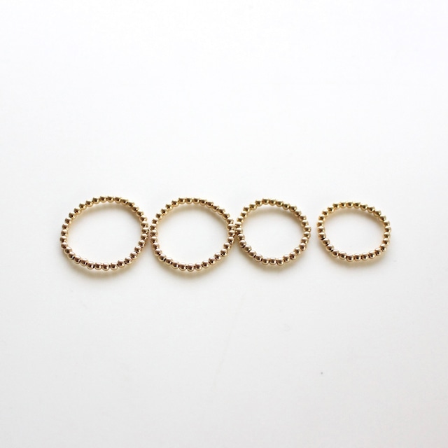 Bulle gold ring 2mm 4本セット　ビュルゴールドリング2mm 4本セット