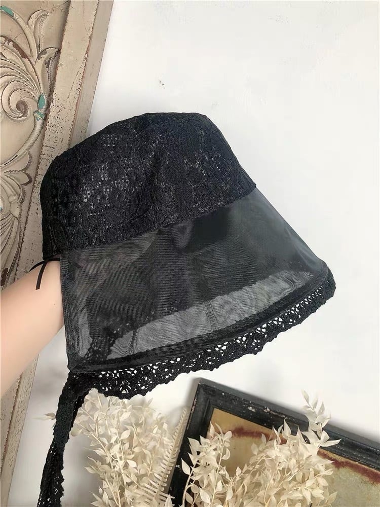 2カラー】帽子 ピンク リボン 帽子 フリル 日よけ 白 レース リボン