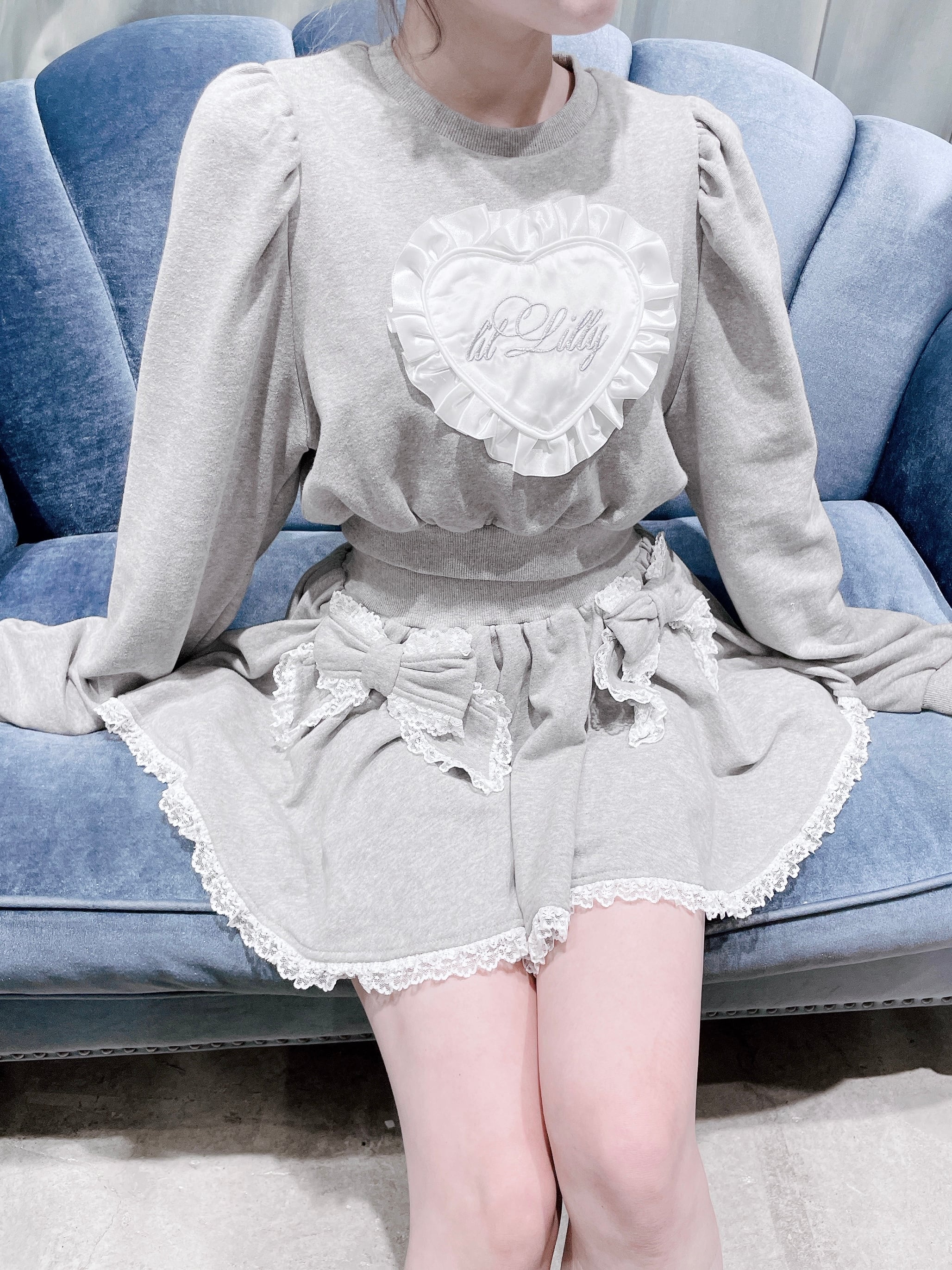 ハートフリルスウェットトップス | lilLilly official webstore
