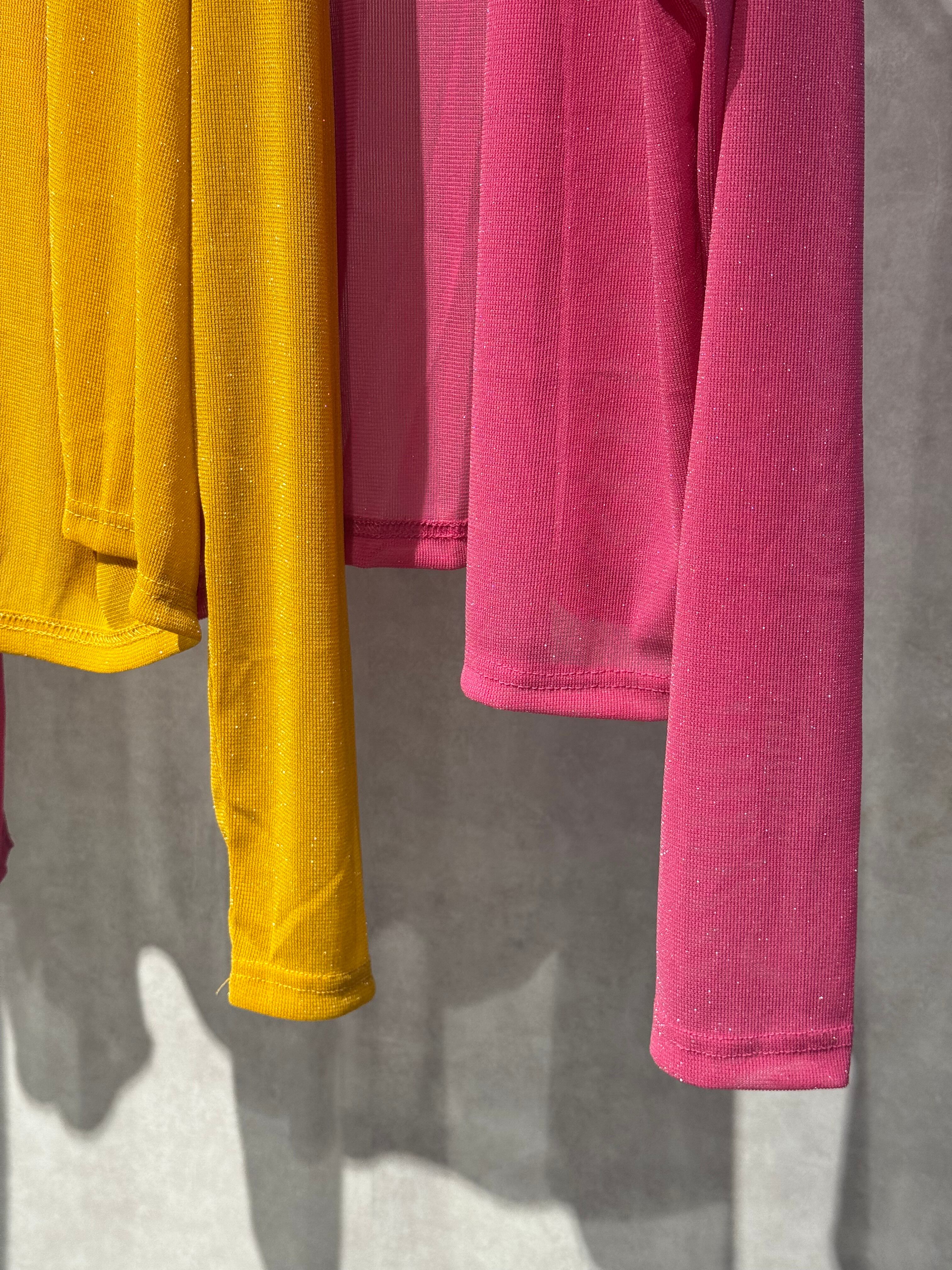 glitter sheer topper cardigan