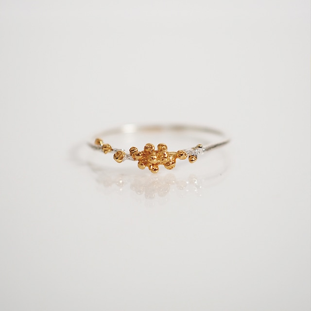 ミモザのリング(silver×gold)
