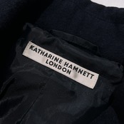 00s KATHARINE HAMNETT キャサリンハムネット ウール コート ジャケット サイズ AL /ネイビー/オールド