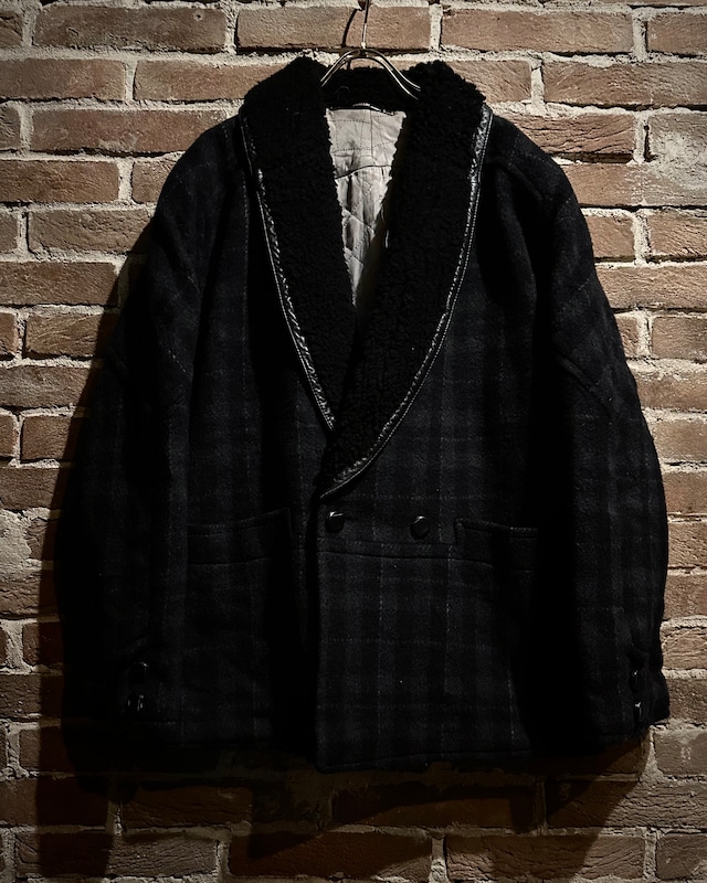 【Caka act3】Made in Italy Mouton Switching Vintage Wool Jacket