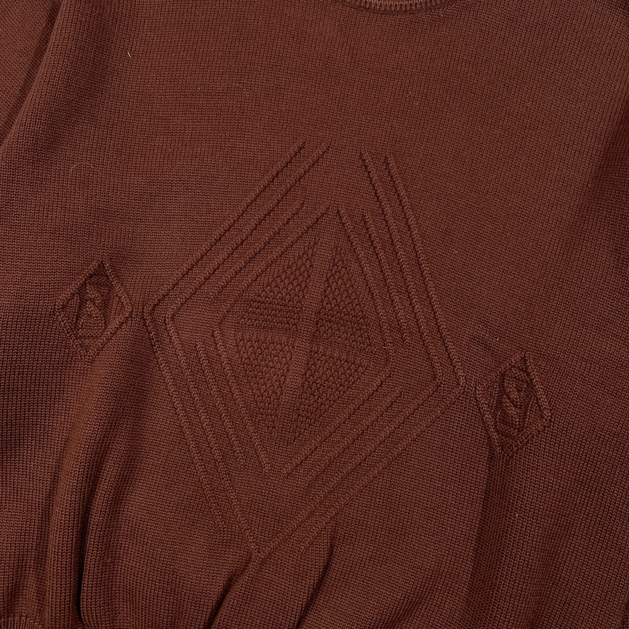 ARAMIS アラミス BIGアーガイル柄 ウールニットセーター サイズ L /メンズ/ブラウン/日本製