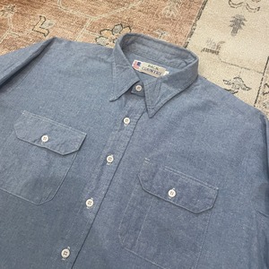 90s / USA製 / blue chambray shirts