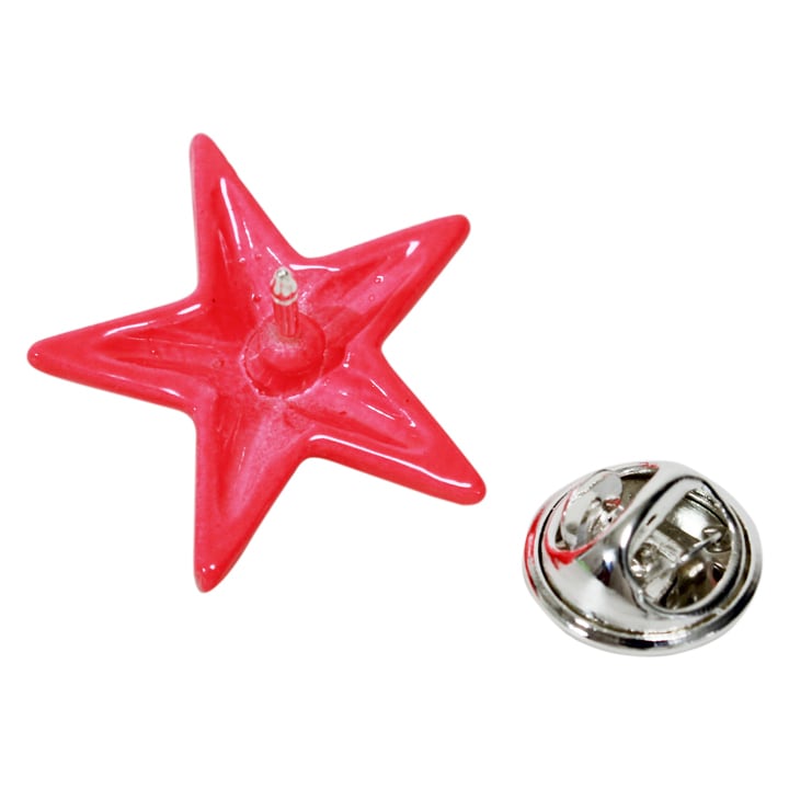 大きいサイズ 約22mm シンプル星型スタースタッズ ポイント ピンバッジ