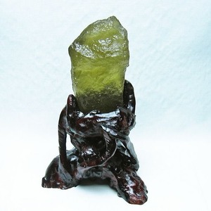 リビアングラス 原石 台座付属 一点物 199-943