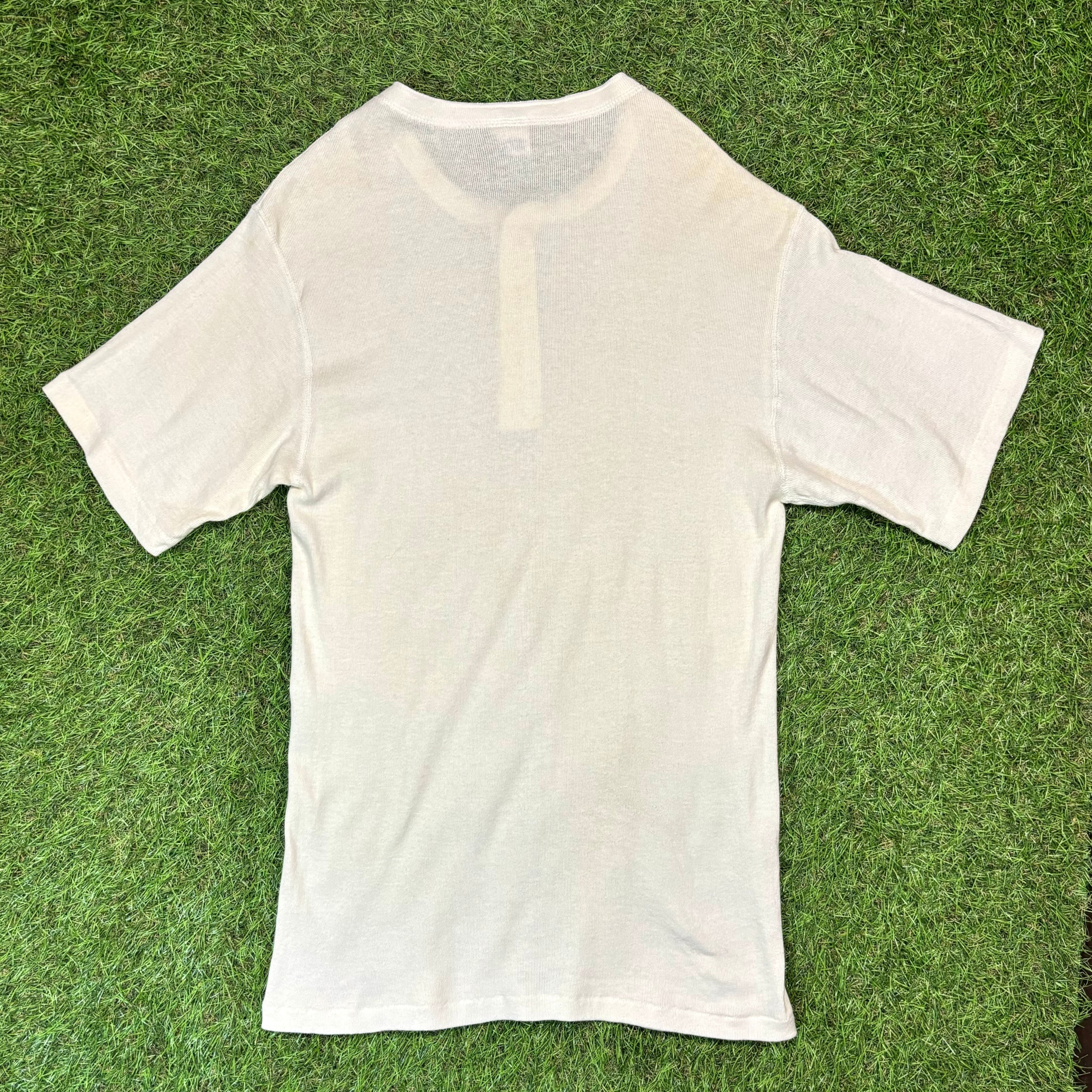 希少 考え込ん デッドストック OLD LACOSTE ヴィンテージ シャツ 文字ワニ