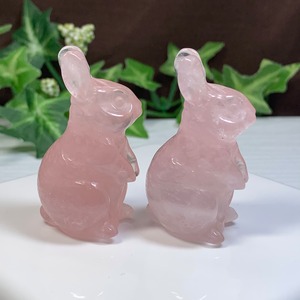 26.可愛いペアうさぎさん・ローズクォーツ