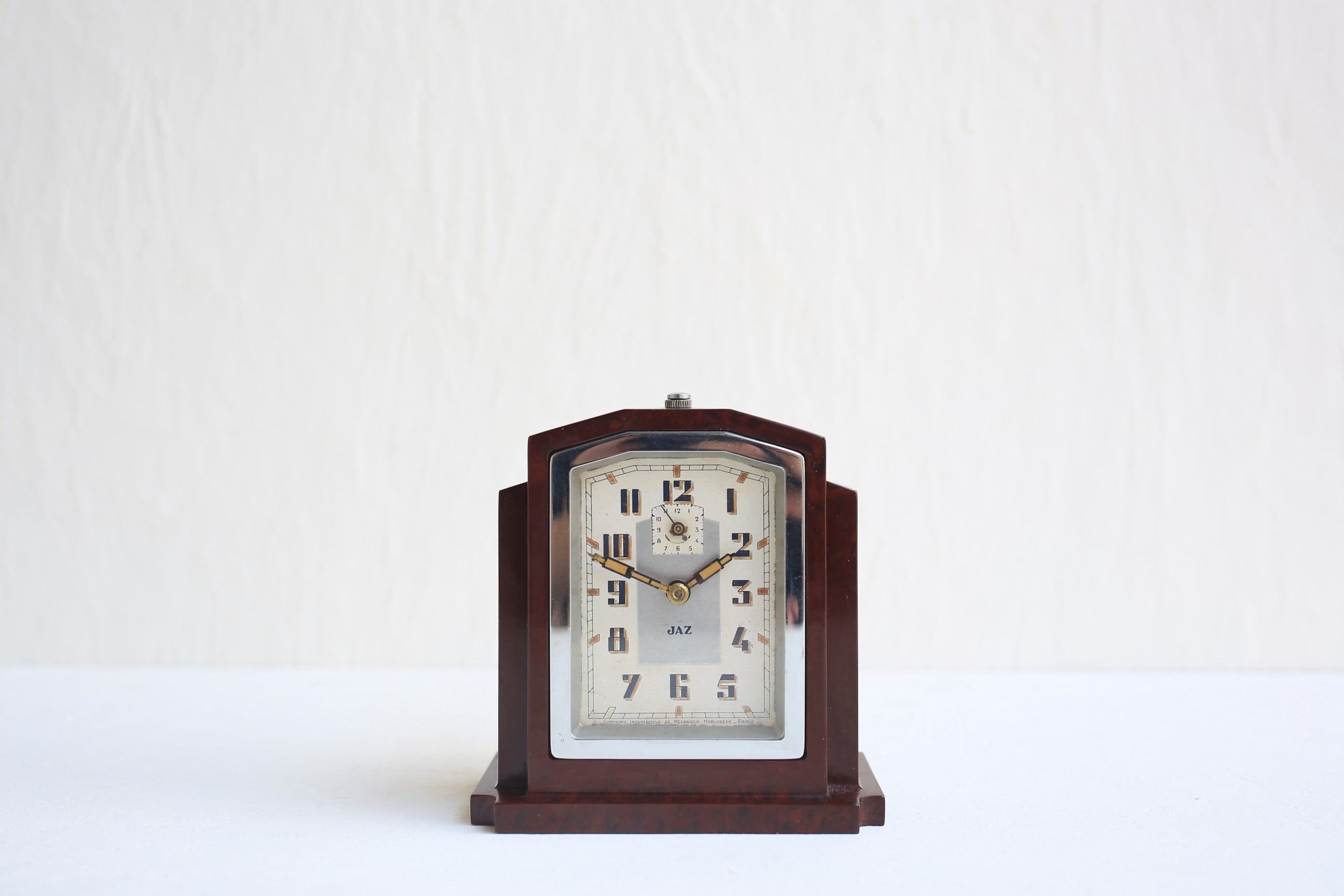 フランス アンティーク JAZ 目覚まし時計 ベークライト『FONIC』 N-03887