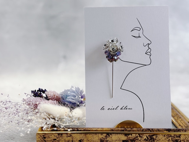 テラヘルツの花束イヤリング テラヘルツ シルバー テラヘルツの花束イヤリング テラヘルツ シルバー