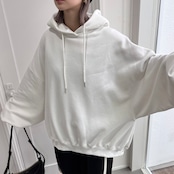フーディーボリュームシルエットSW/ホワイト
