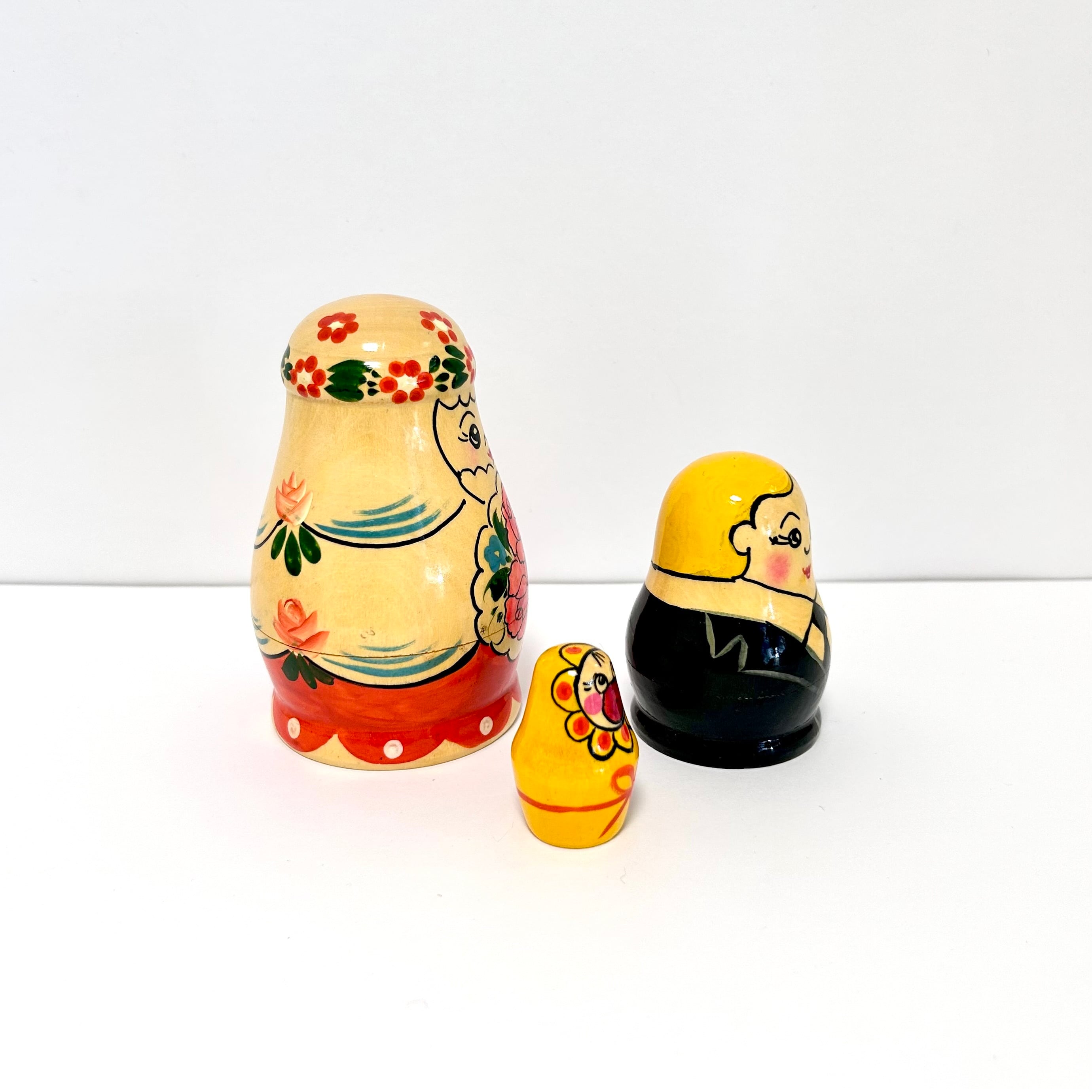結婚 花嫁マトリョーシカ 11cm 3ピース セミョーノフ