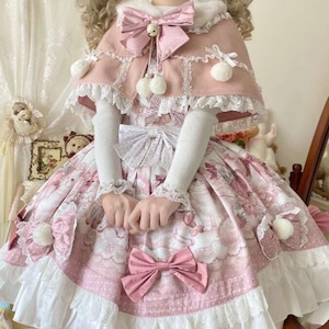 甘ロリ♡ポンチョ付きいちごロリィタJSK wanpi13★ 甘ロリ♡ポンチョ付きいちごロリィタJSK wanpi13★