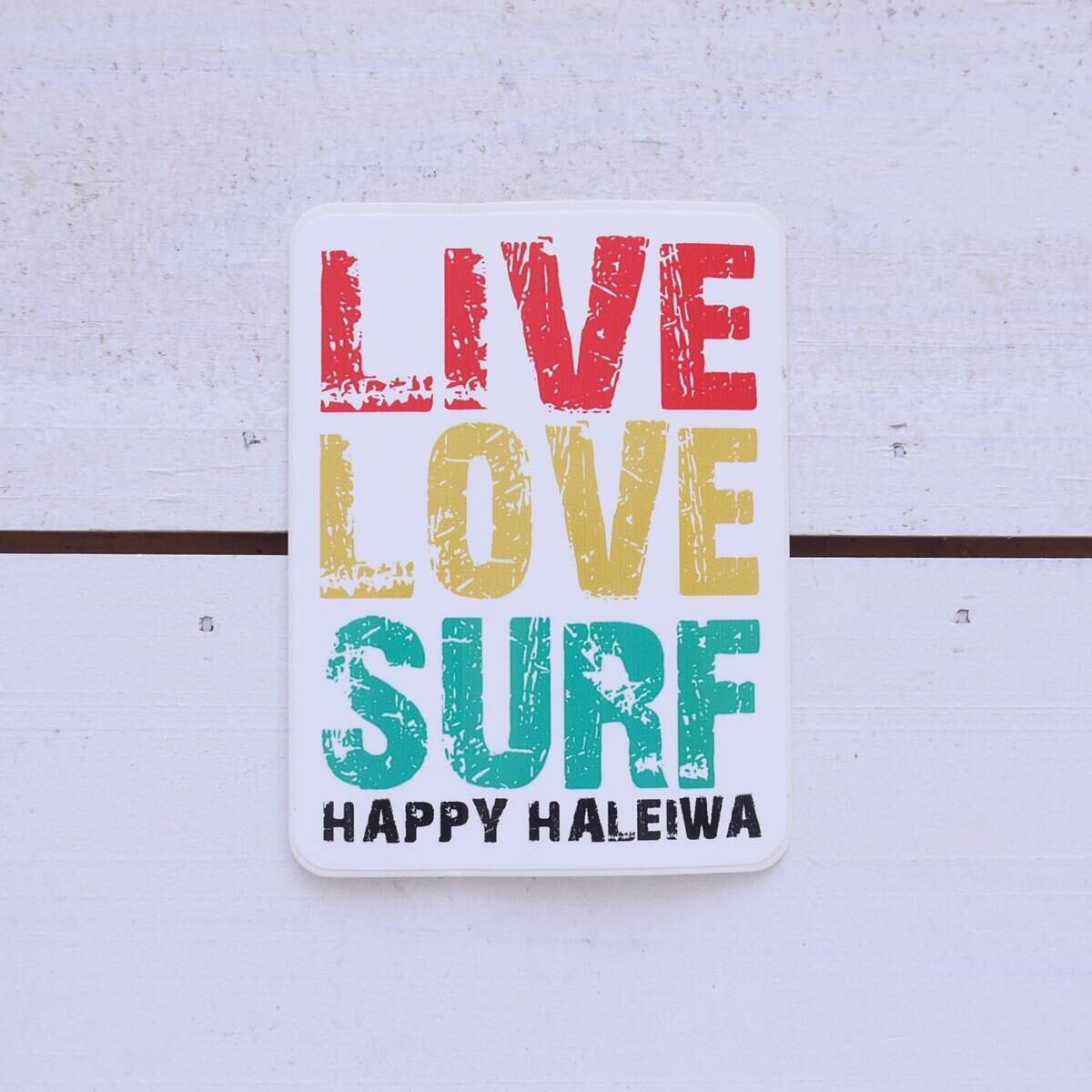 ★ハワイ直輸入★HAPPY HALEIWA ステッカー/ハッピーハレイワ/ハッピーちゃん/ノースショア<LOVE LOVE SURF>