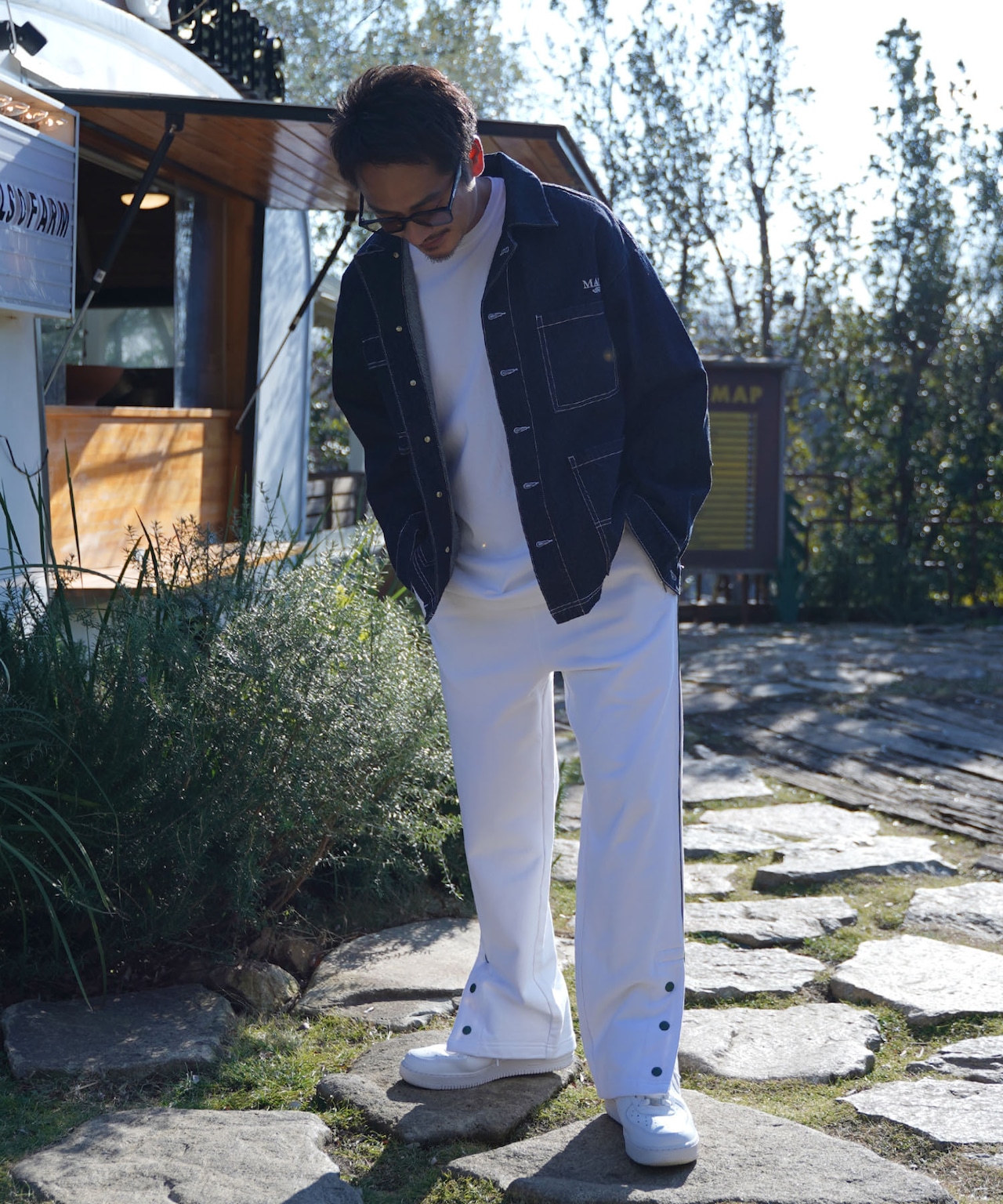 【#Re:room】SIDE LINE PIPING SWEAT TRACK PANTS［REP238］