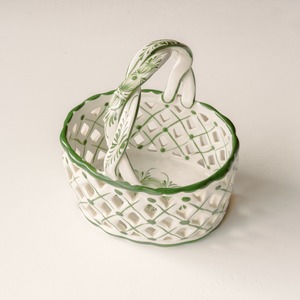 Porcelain Green Basket