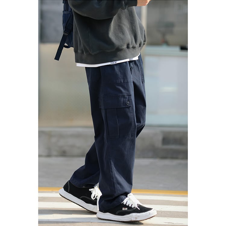 ★REGULAR MILITARY GREEN STRAIGHT PANTS　　　A0563