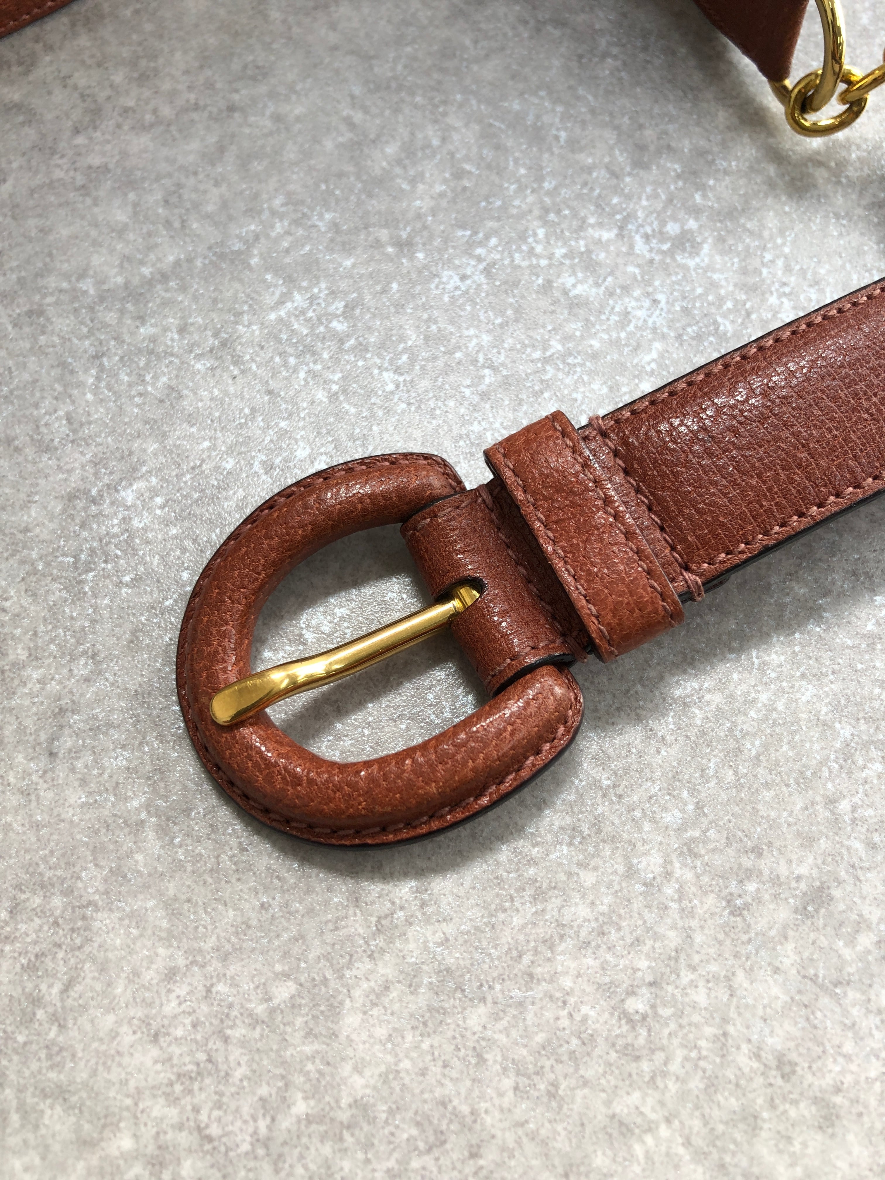 GUCCI グッチ ベルト ブラウン バンブー レザー vintage ヴィンテージ