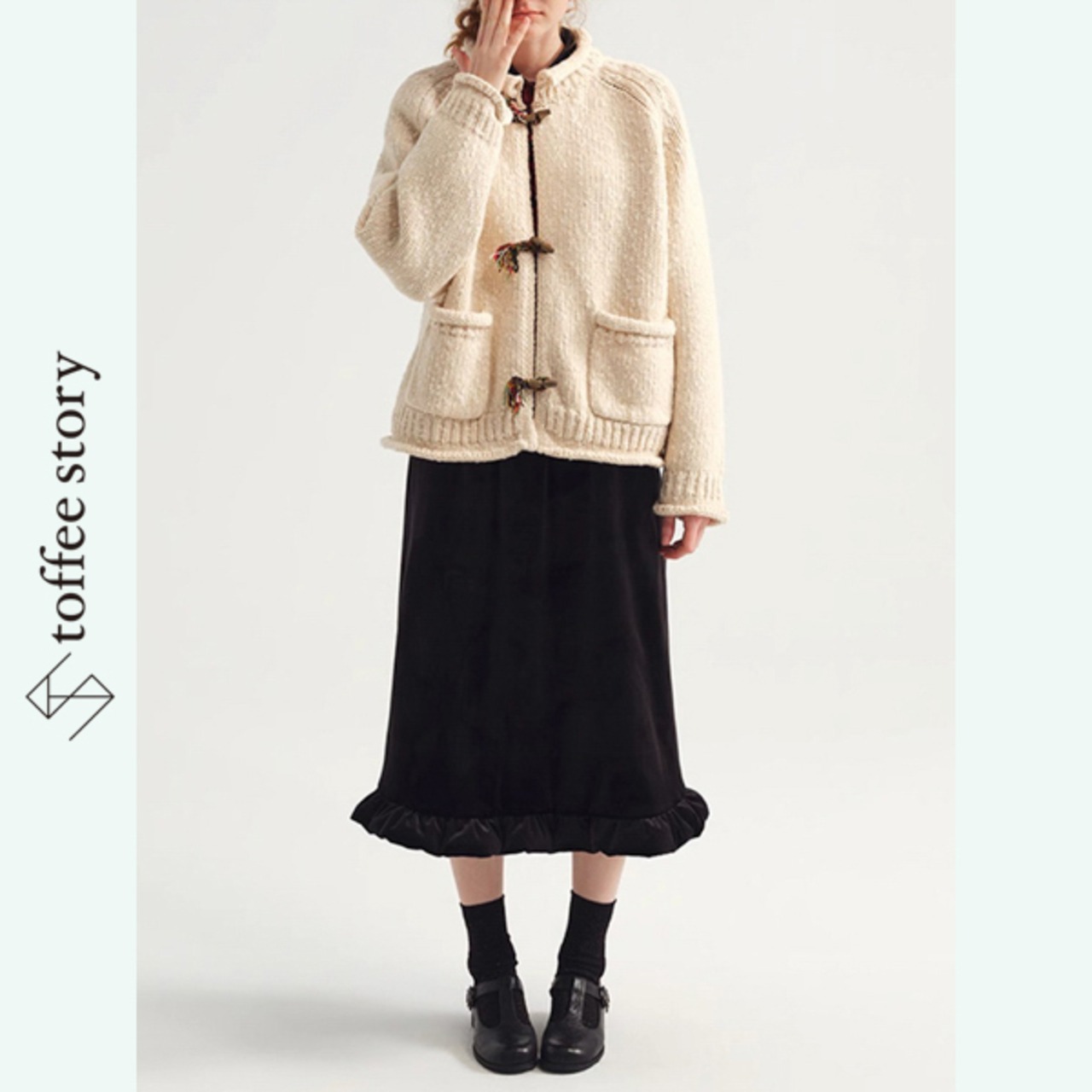 【2color】木漏れ日のトグルカーディガン《P0319》