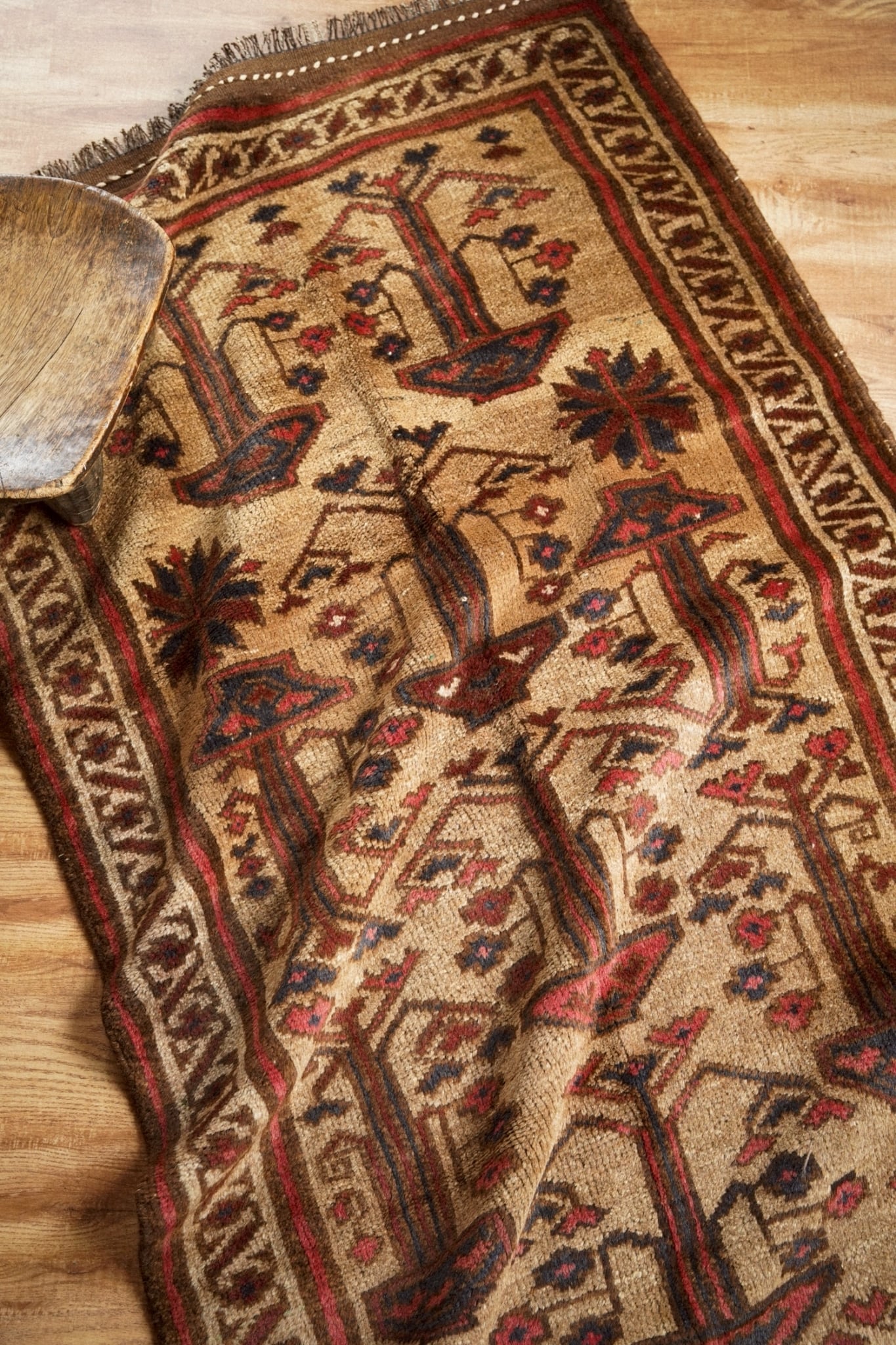 2158-Vintage Taimani rug | 手織りのヴィンテージラグ専門店 | Bahr