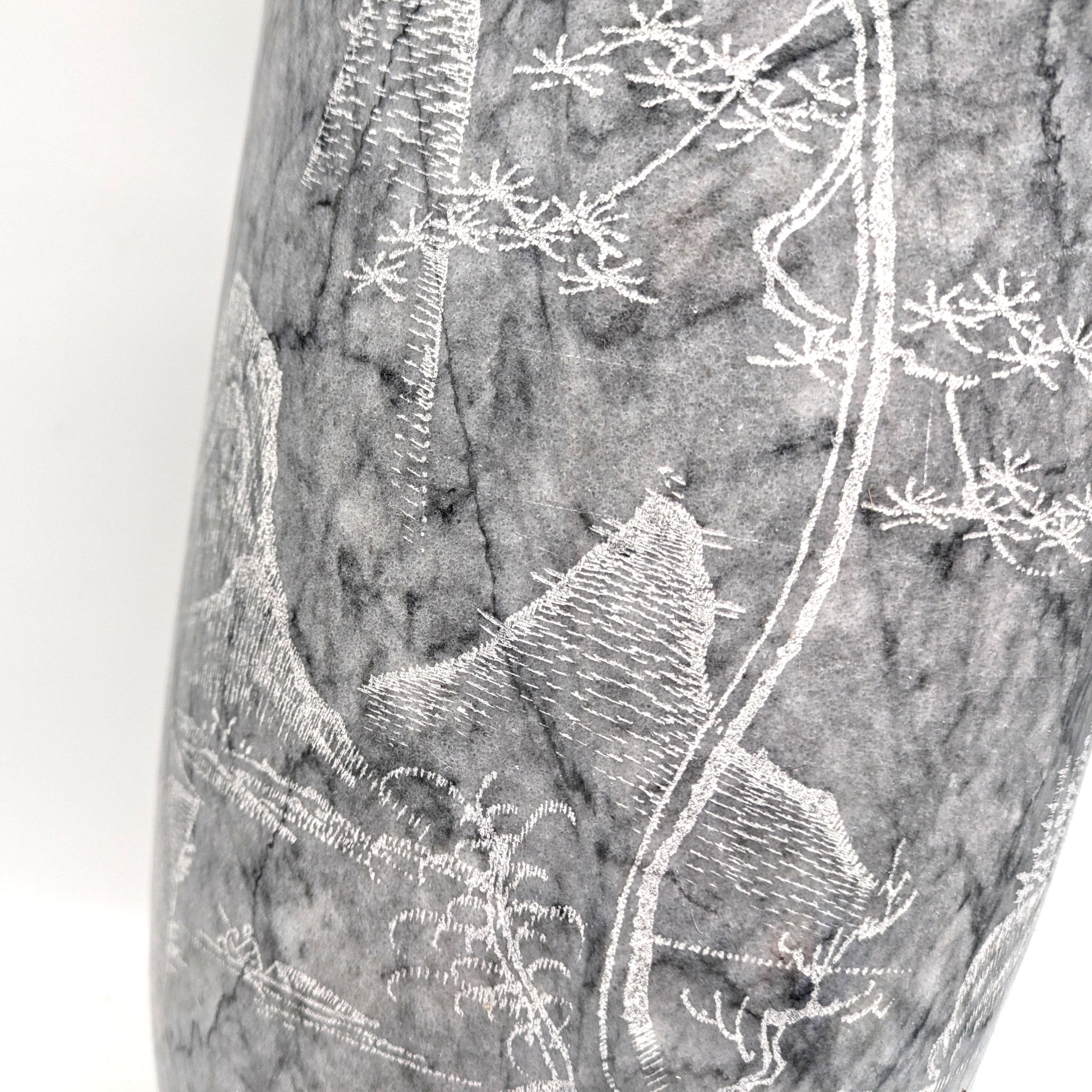 大理石・花瓶・壺・海内存知己・天涯若比隣・インテリア・No.240222-01