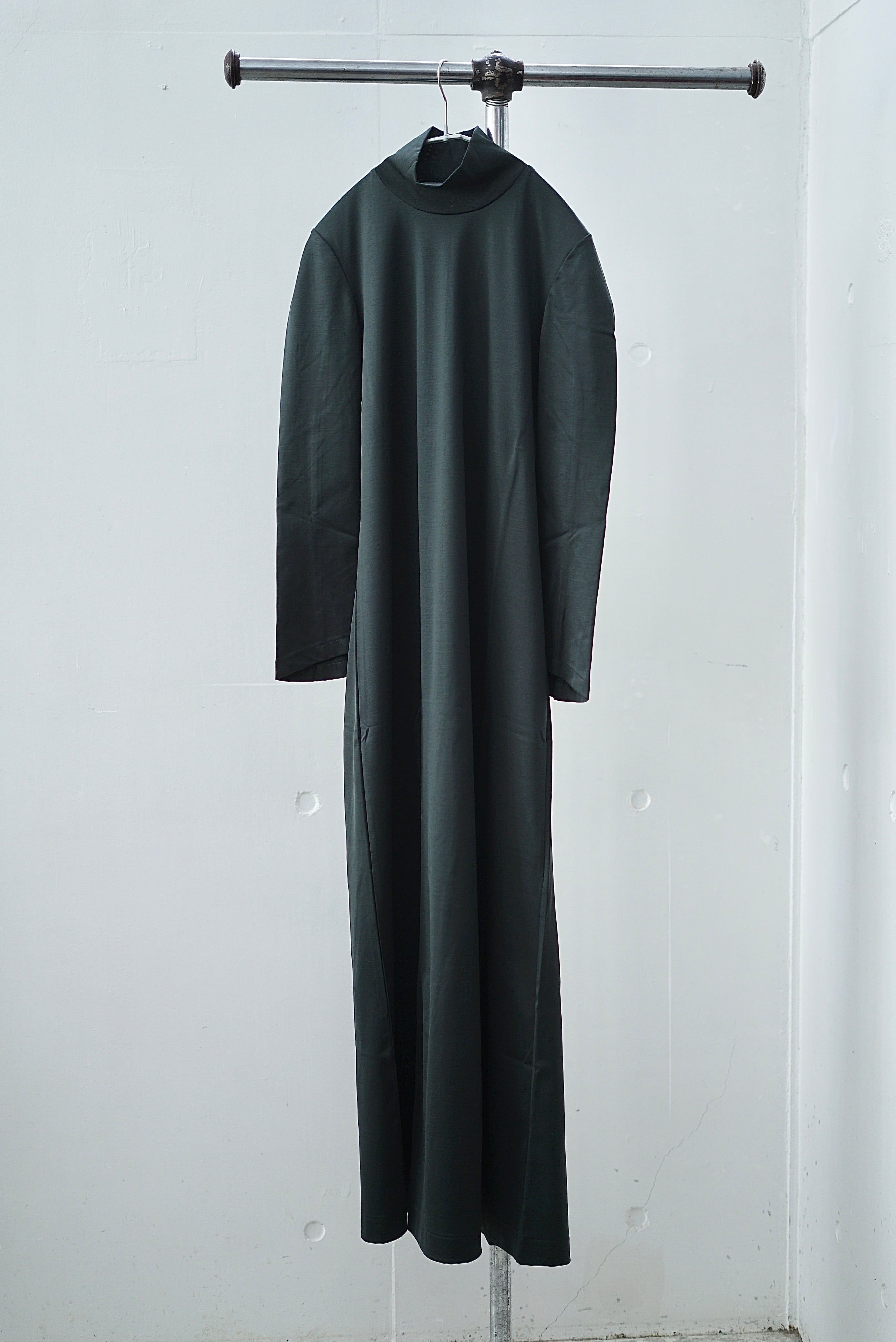 Mame Kurogouchi / Mercerized Cotton High Neck Dress ( KHAKI  