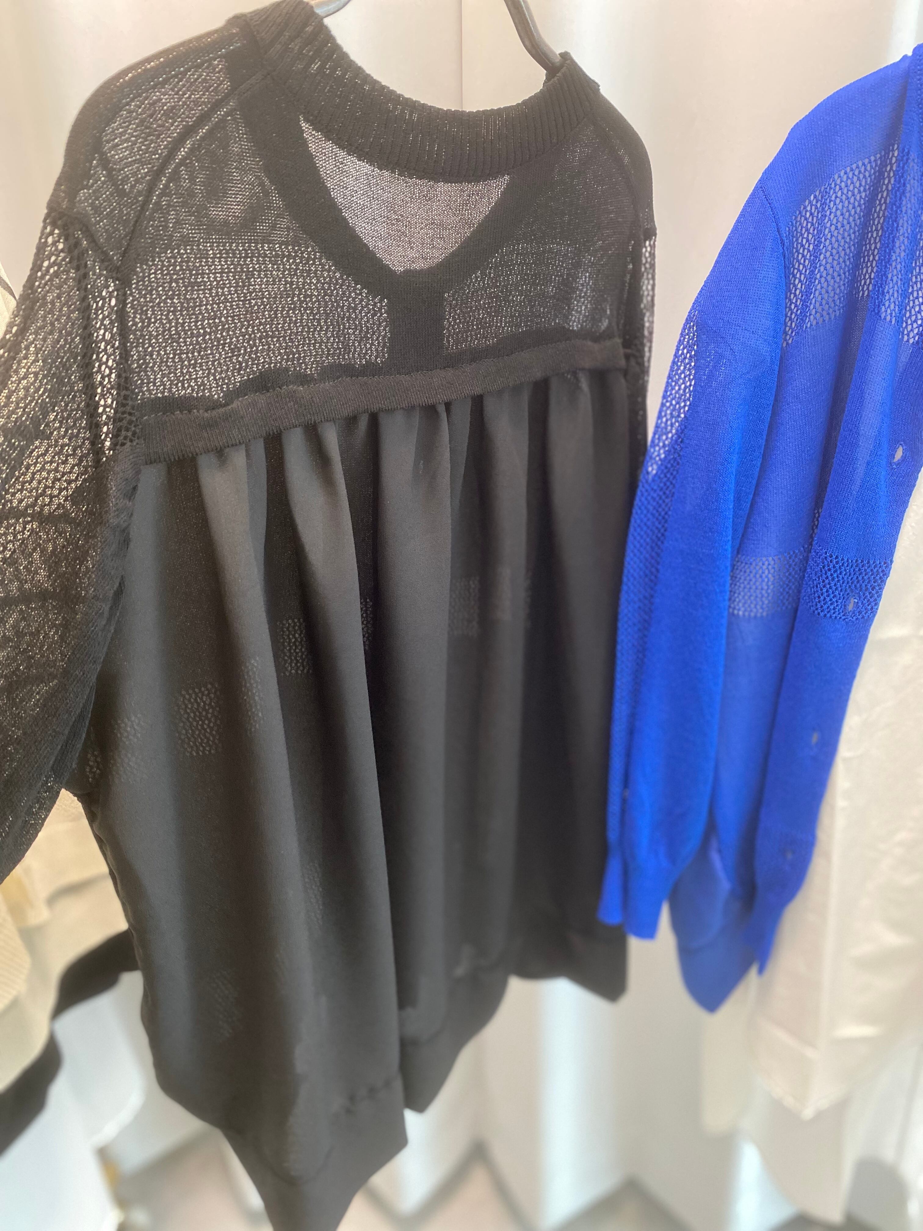 【select】透かし網切替カーディガン