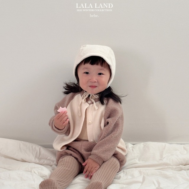 《予約》lala land ¨ bebe) knit lagran cardigan
