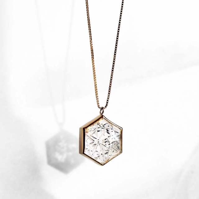 KIRIKO / Rock Crystal Necklace （Hexagon / N116-CQ）